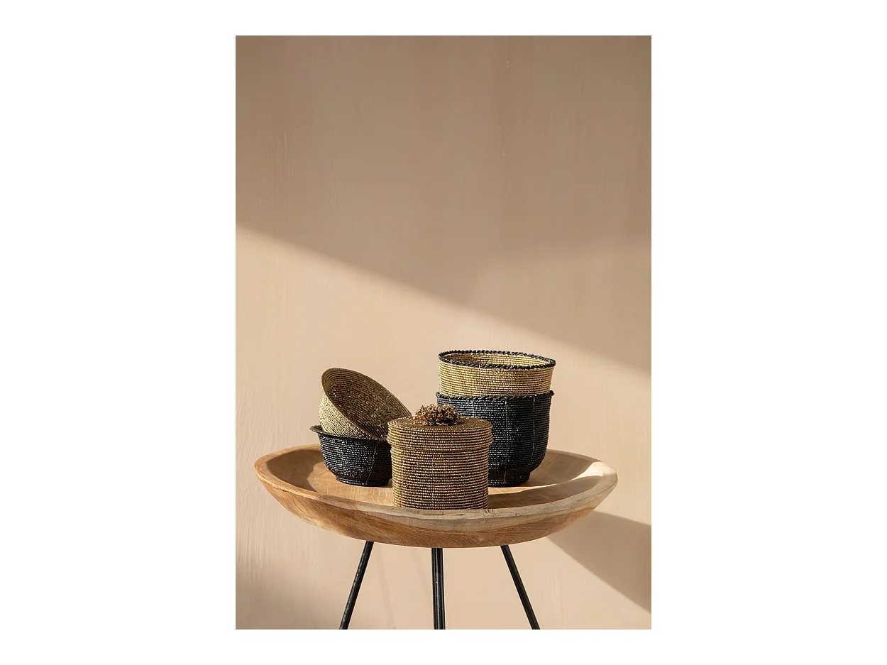 Die Beaded Bonbonschale - Schwarz - M