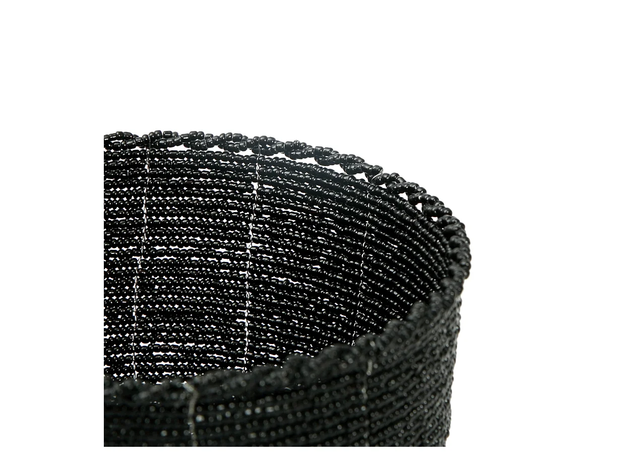 Die Beaded Bonbonschale - Schwarz - M