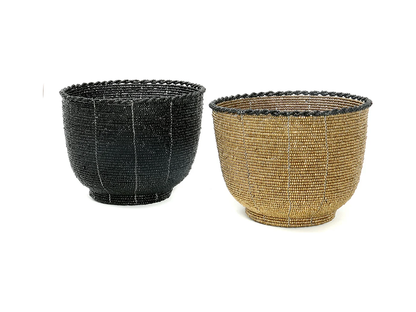 Die Beaded Bonbonschale - Schwarz - M