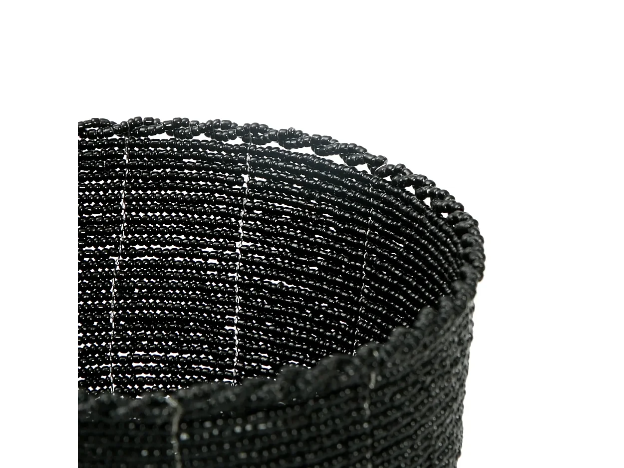 Die Beaded Bonbonschale - Schwarz - M