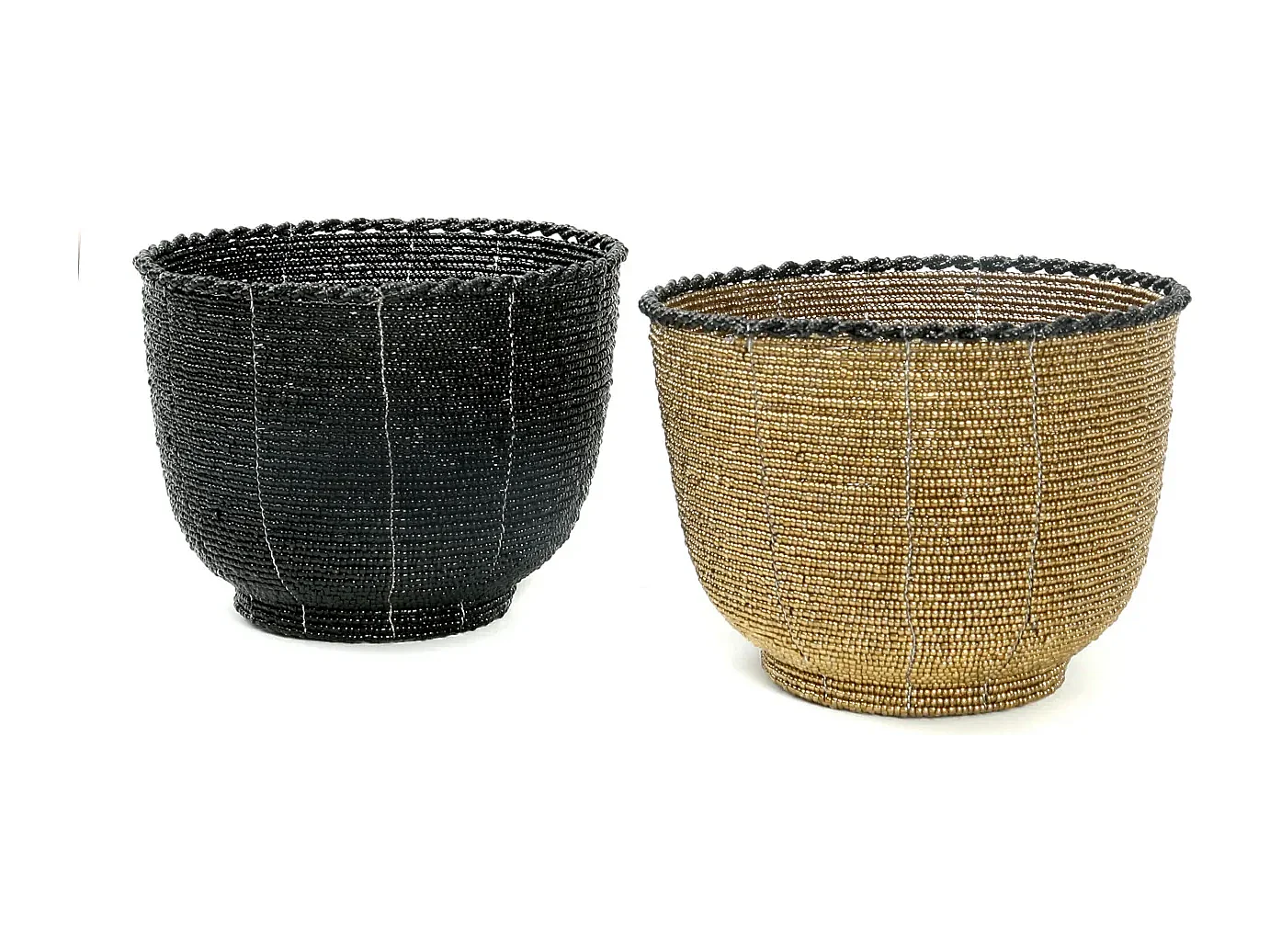 De Beaded Snoepschaal - Zwart - M