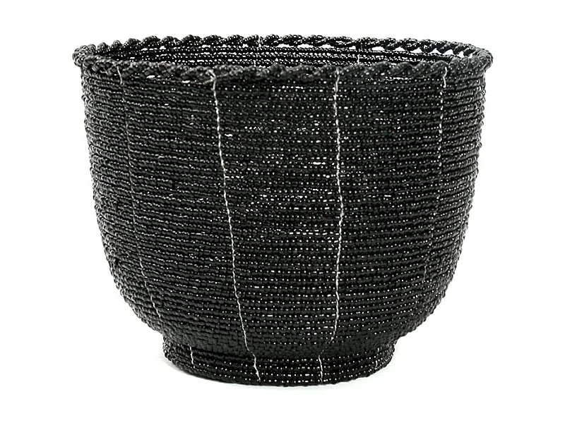 El Cuenco de Caramelos Beaded - Negro - M