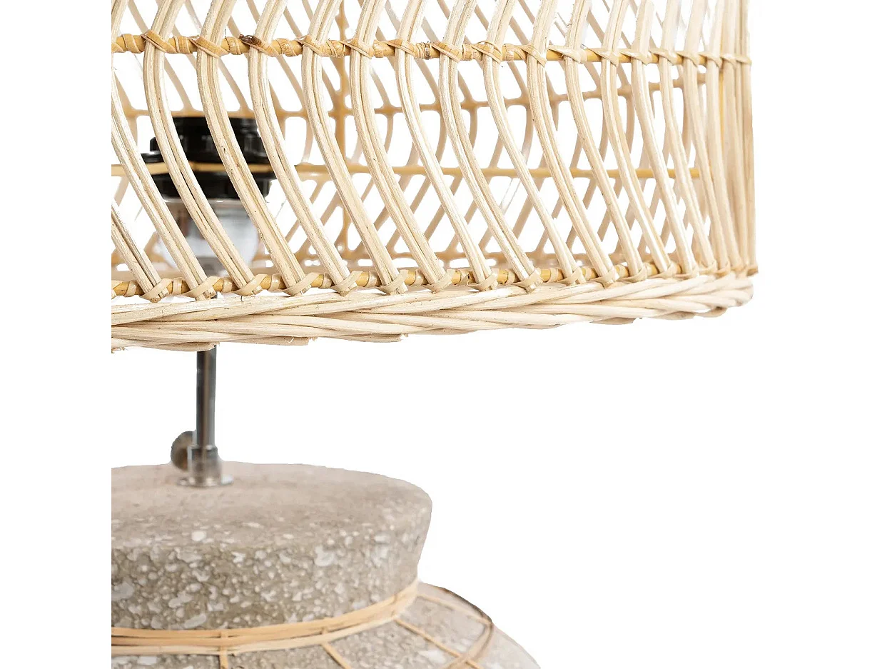Der Kythira Tischlampe - Natur Betongrau