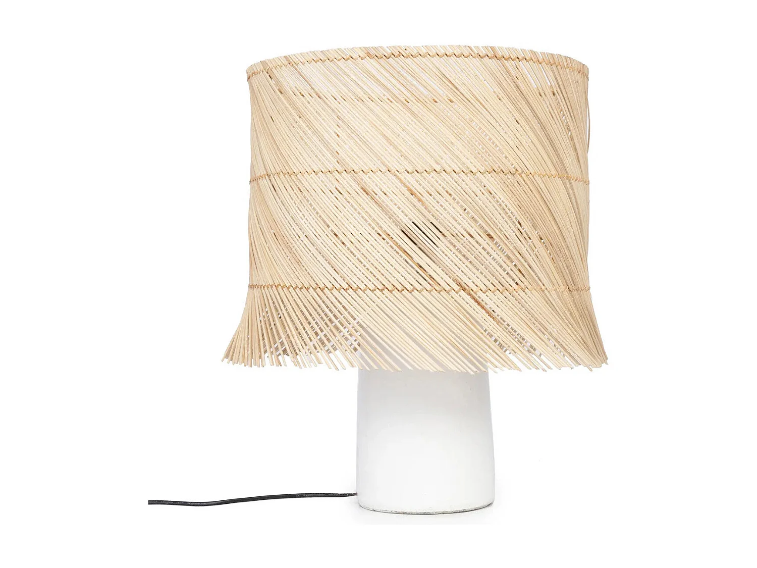 La Lampada Da Tavolo Rattan - Bianco Naturale