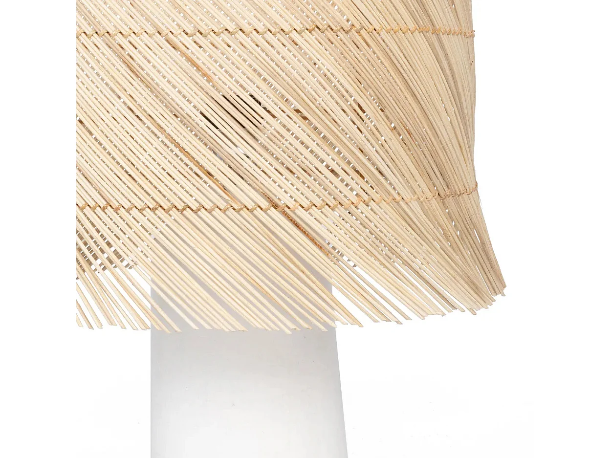 La Lampada Da Tavolo Rattan - Bianco Naturale