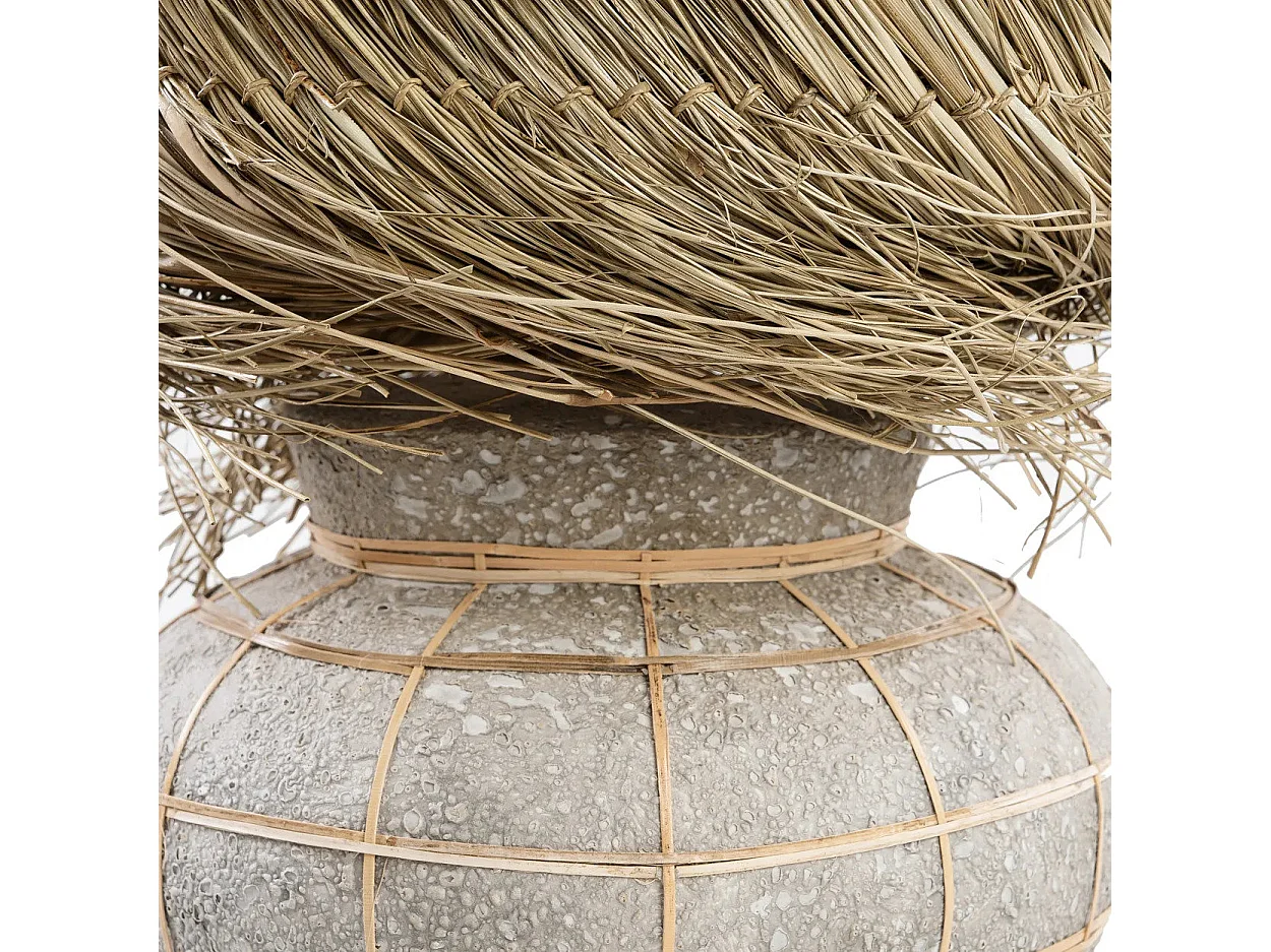 Der Lipsi Tischlampe - Natur Betongrau