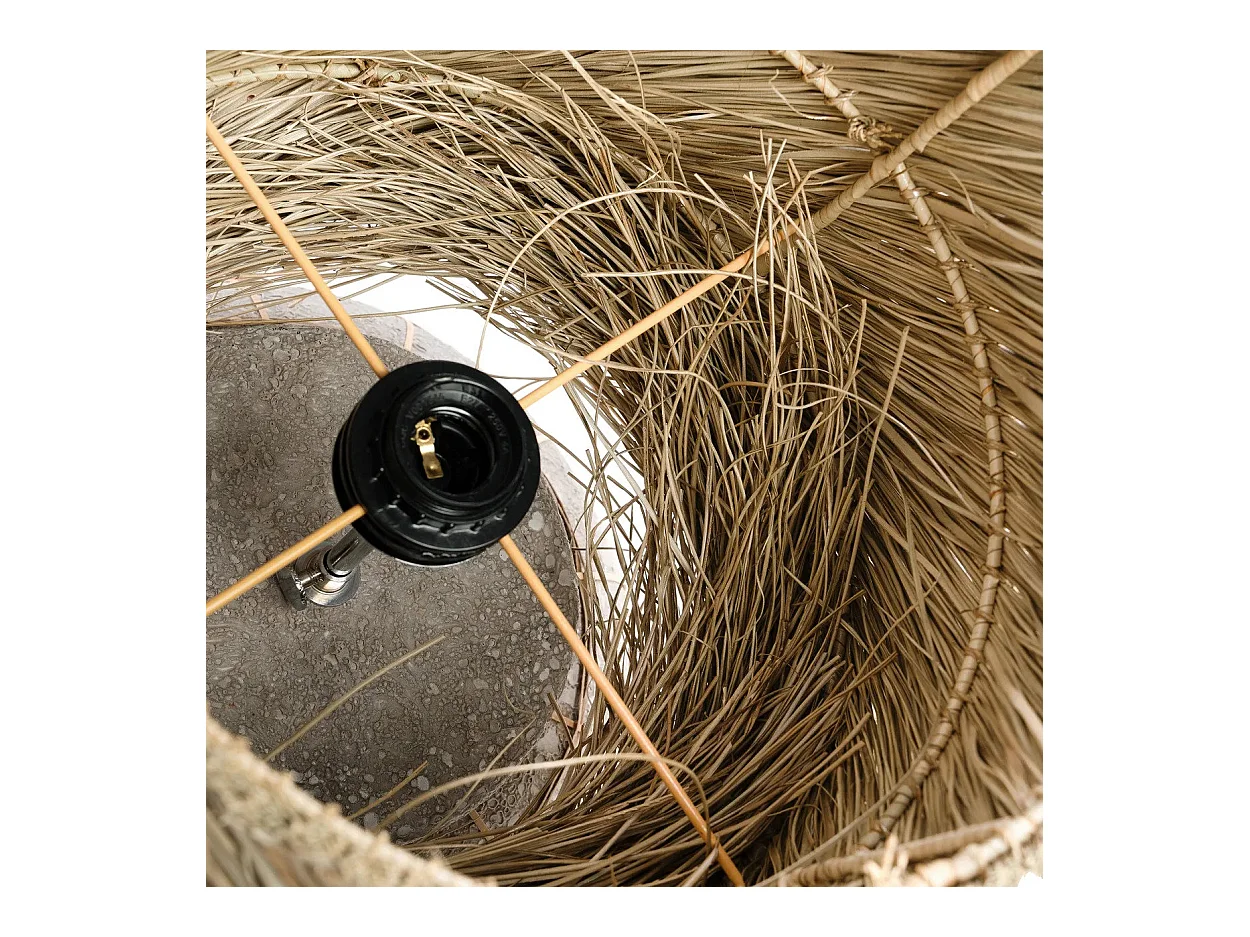 Der Lipsi Tischlampe - Natur Betongrau