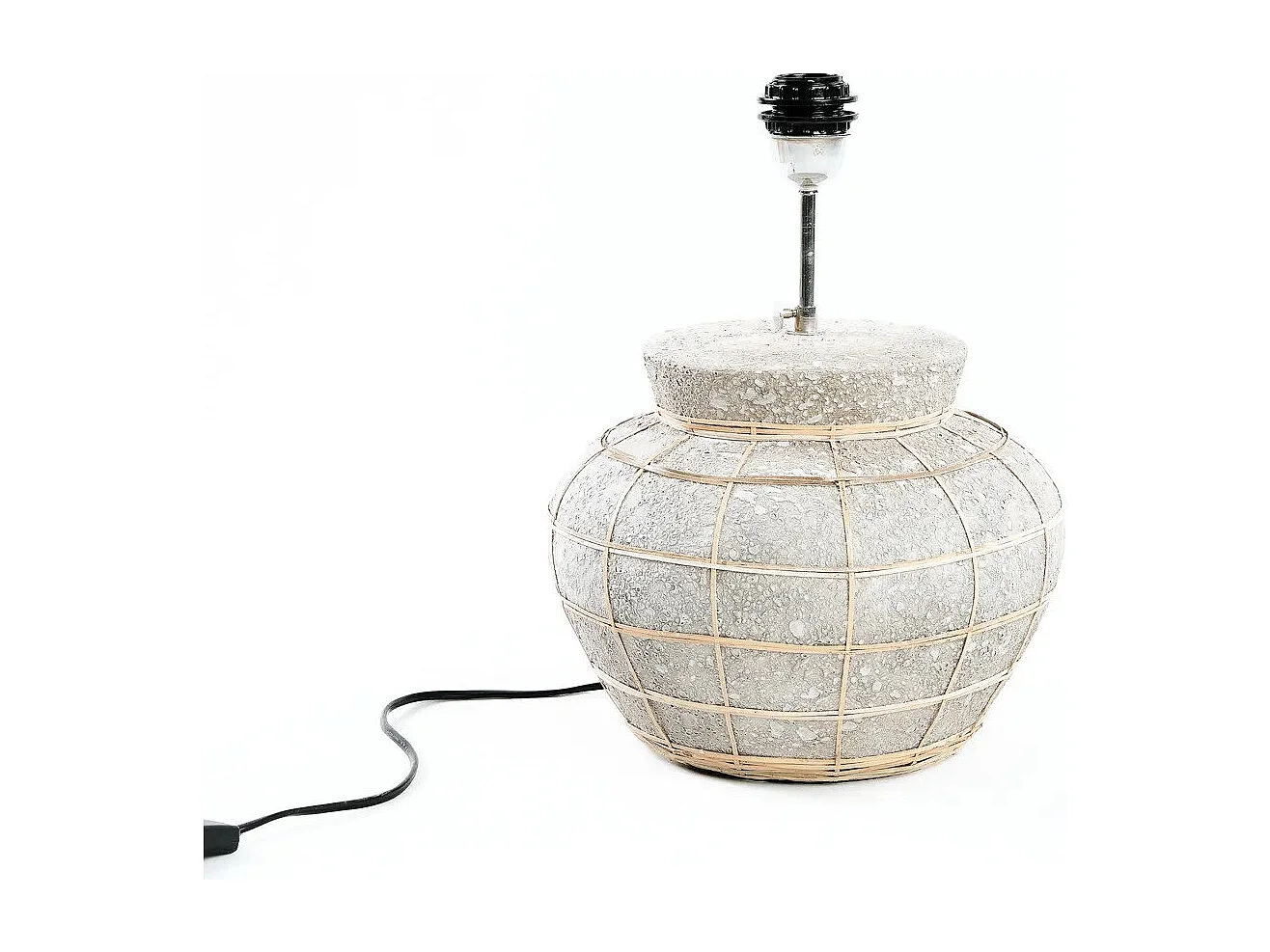 La Lampe De Table Lipsi - Noir Béton Gris