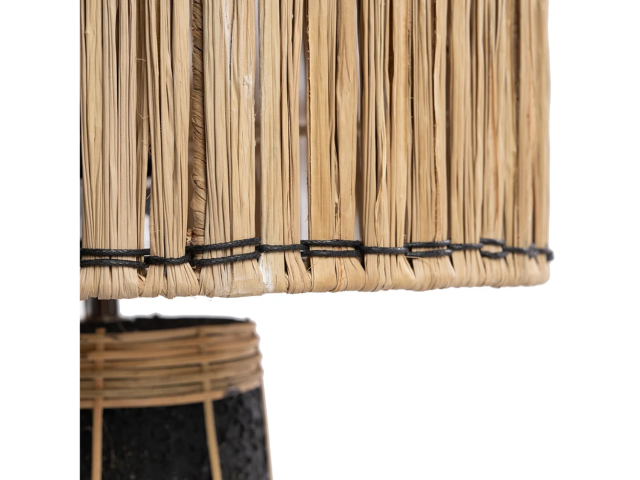 Tischlampe Skiathos - Schwarz Natur