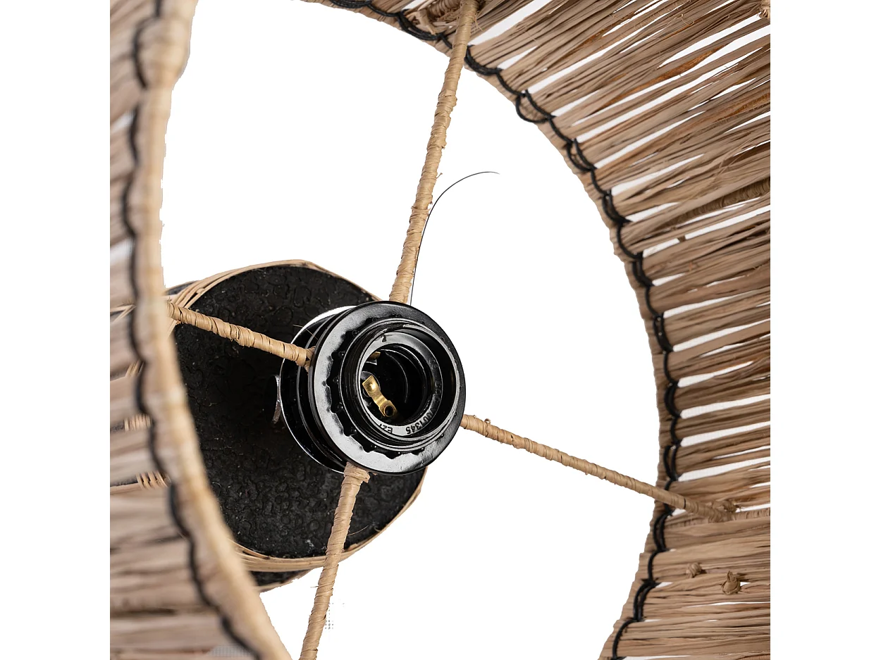 Tischlampe Skiathos - Schwarz Natur