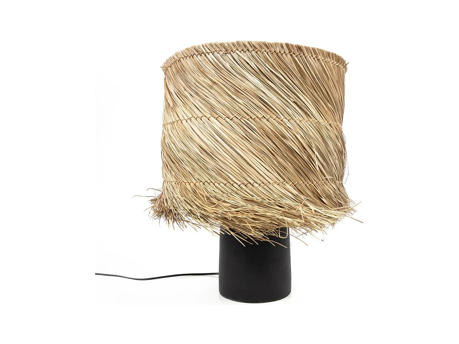 La Lampe De Table Pandan - Noir Naturel