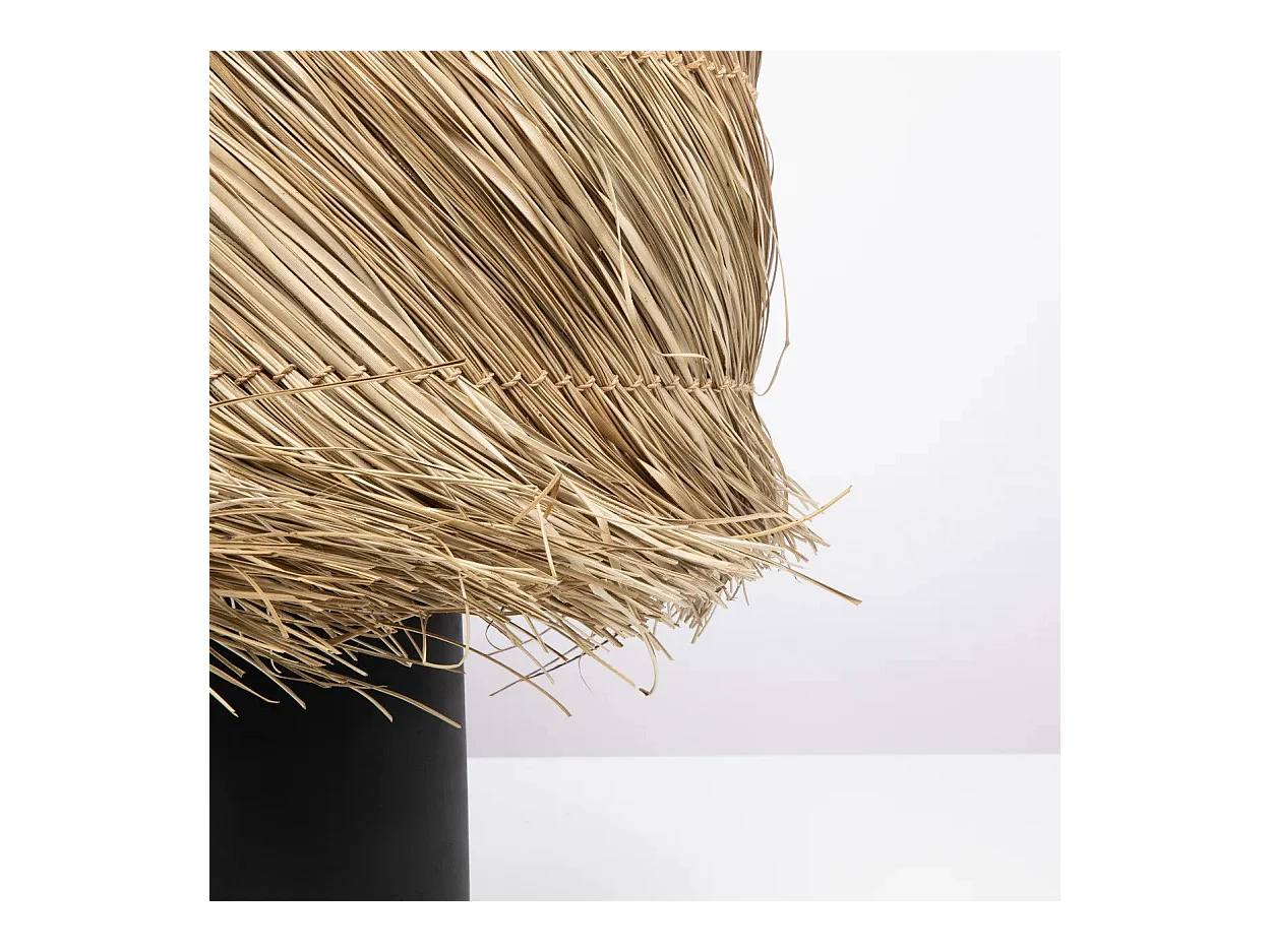La Lámpara De Mesa Pandan - Negro Natural