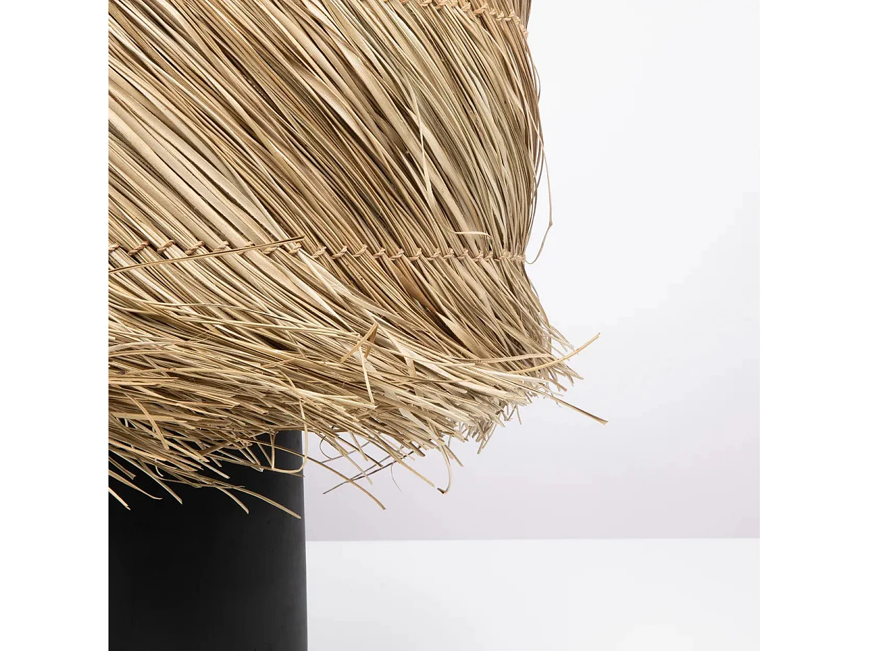 La Lampada Da Tavolo Pandan - Nero Naturale