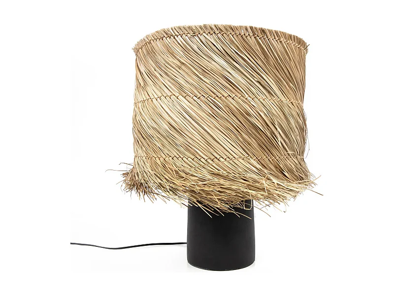 La Lampe De Table Pandan - Noir Naturel