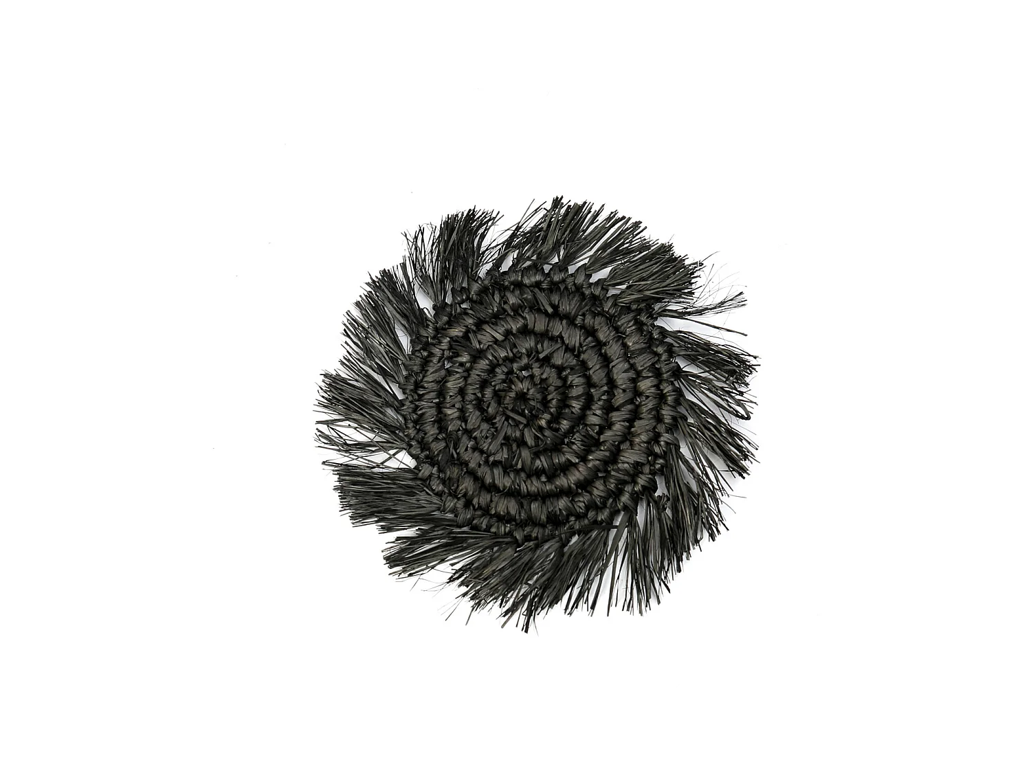 Le Sous-Verre Fringe Raffia - Noir