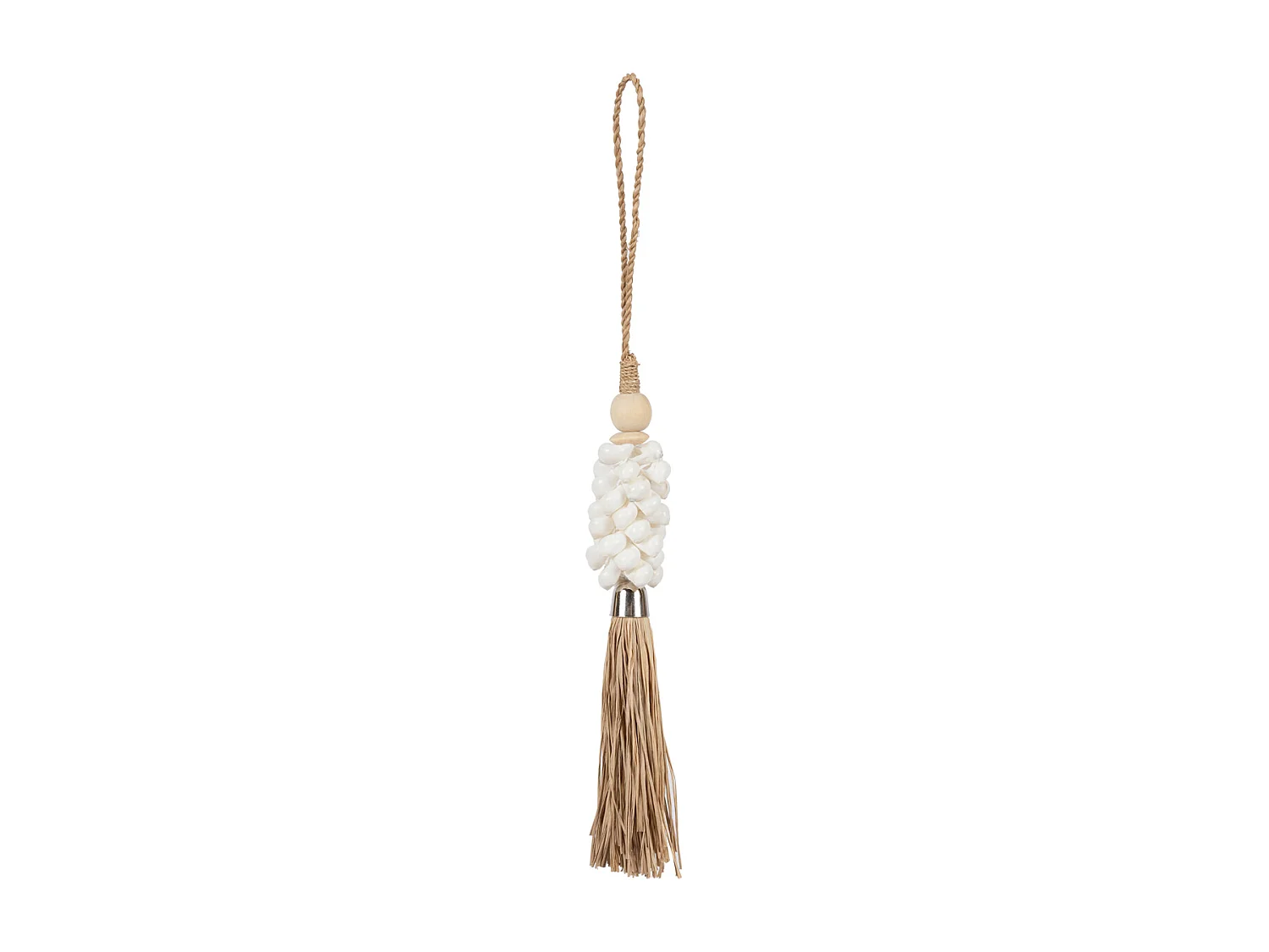 The White Shell and Raffia Tassel