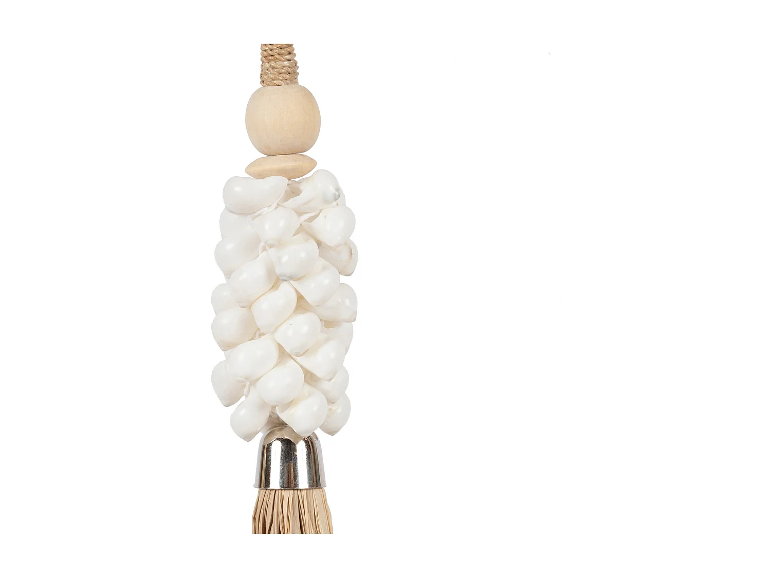 The White Shell and Raffia Tassel