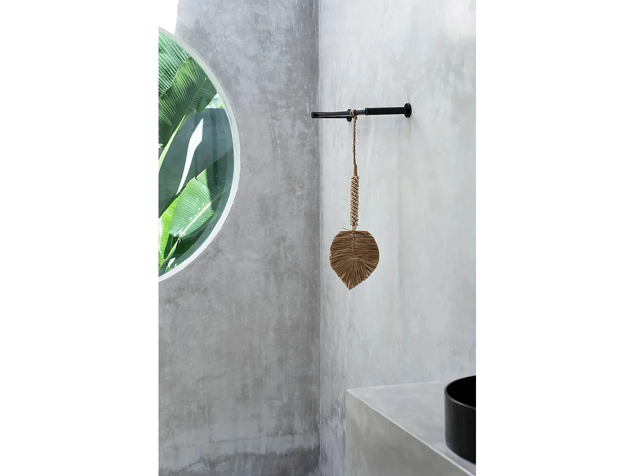 Le Pompon Coquille de Raphia - Crème Naturel