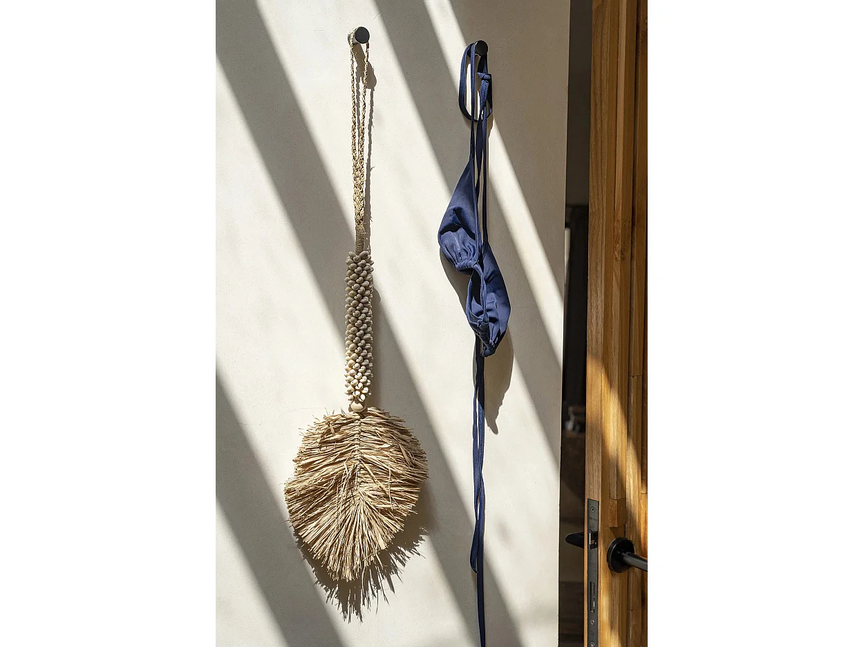 Le Pompon Coquille de Raphia - Crème Naturel