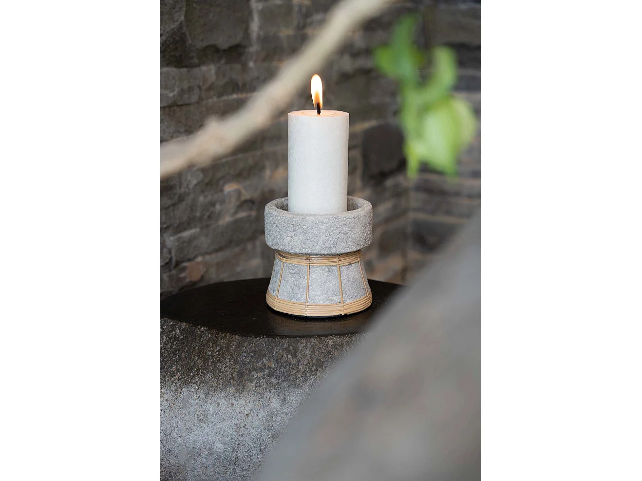 Le Bougeoir Serene - Béton Gris Naturel - S