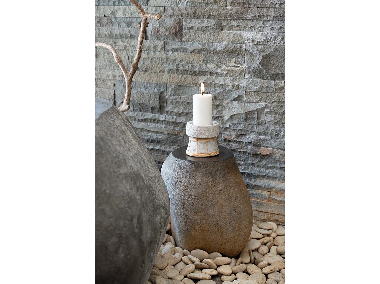 Le Bougeoir Serene - Béton Gris Naturel - S