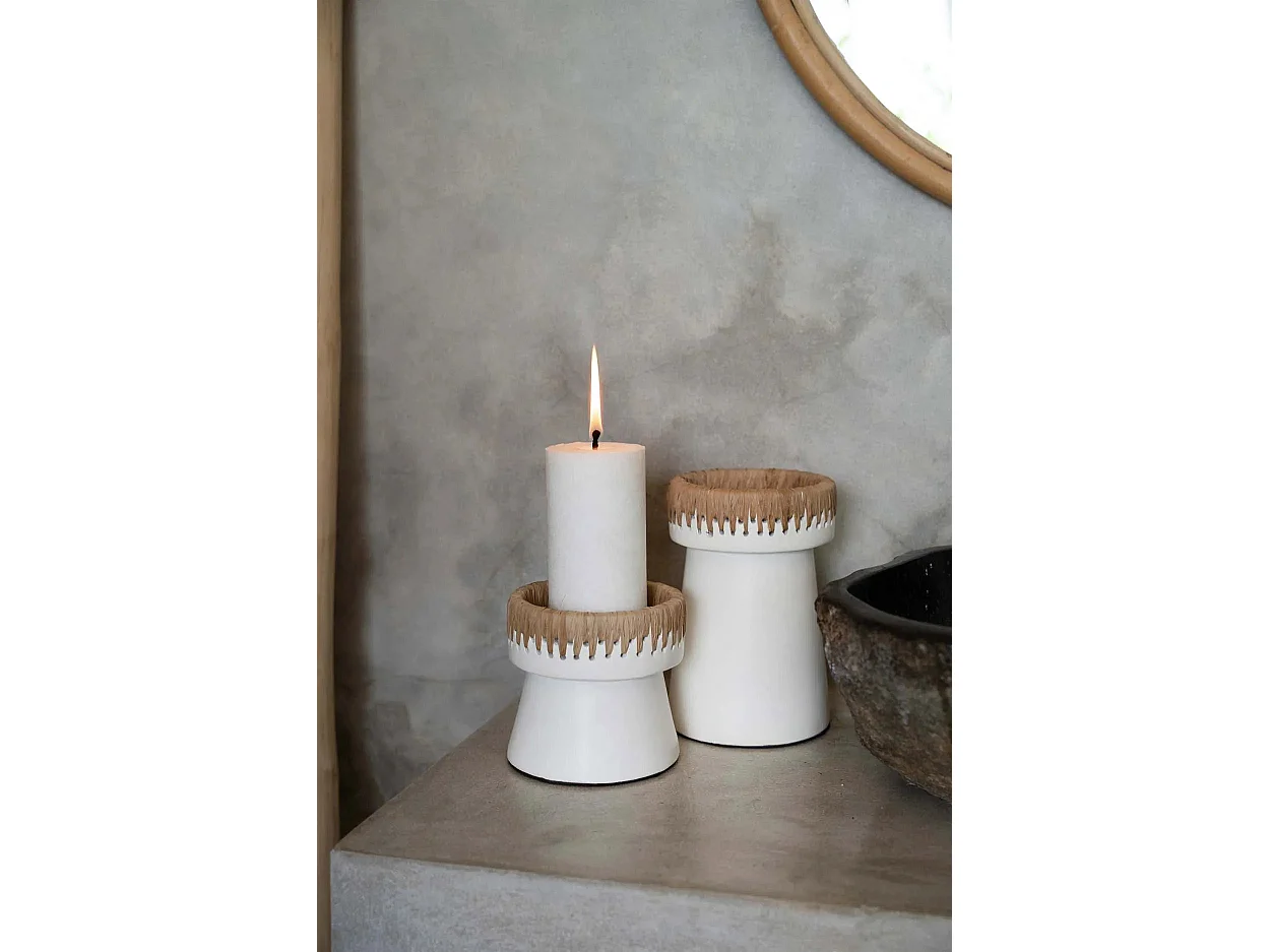 Il Portacandele Pretty - Bianco Naturale - L