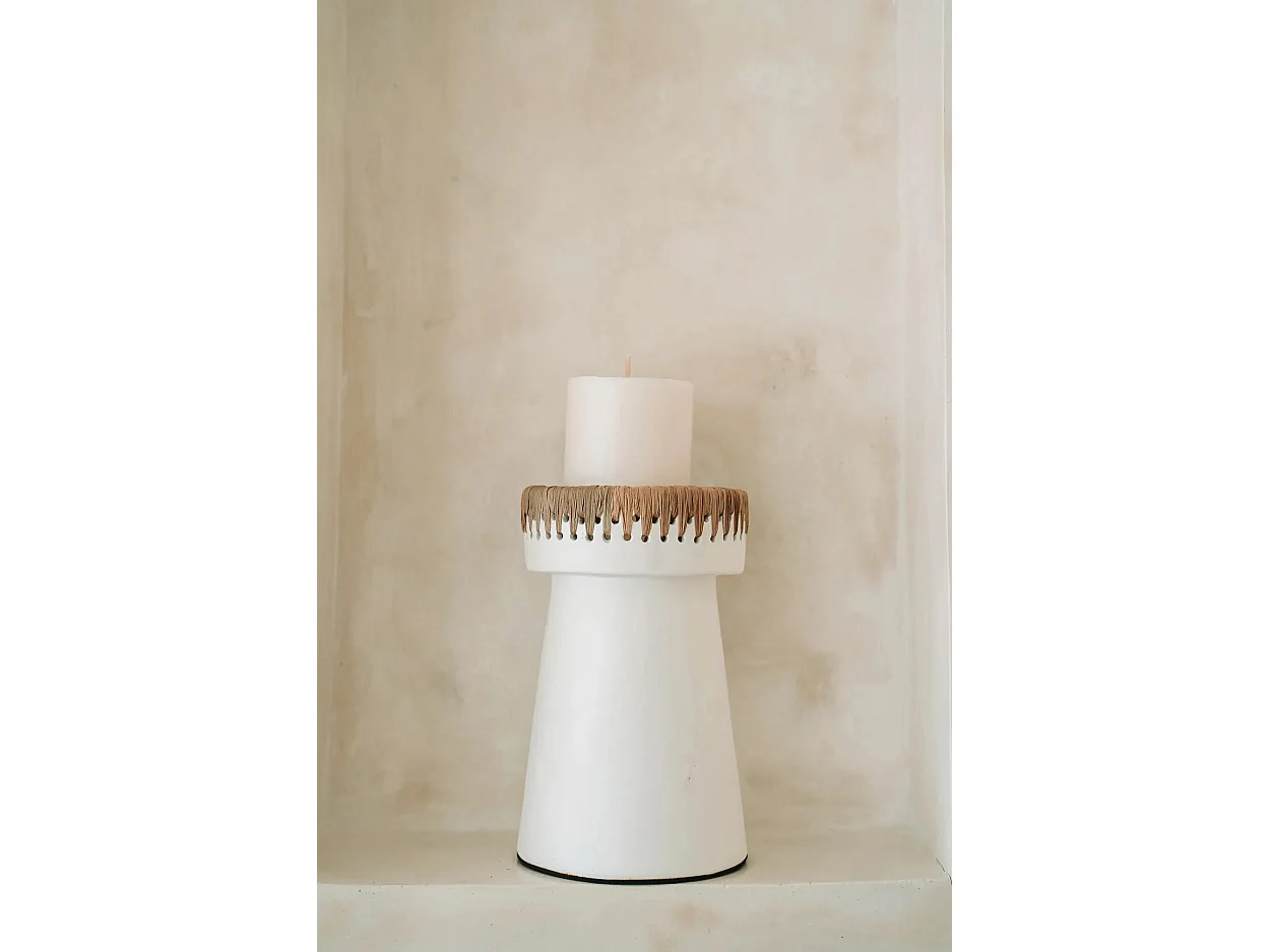 Il Portacandele Pretty - Bianco Naturale - L