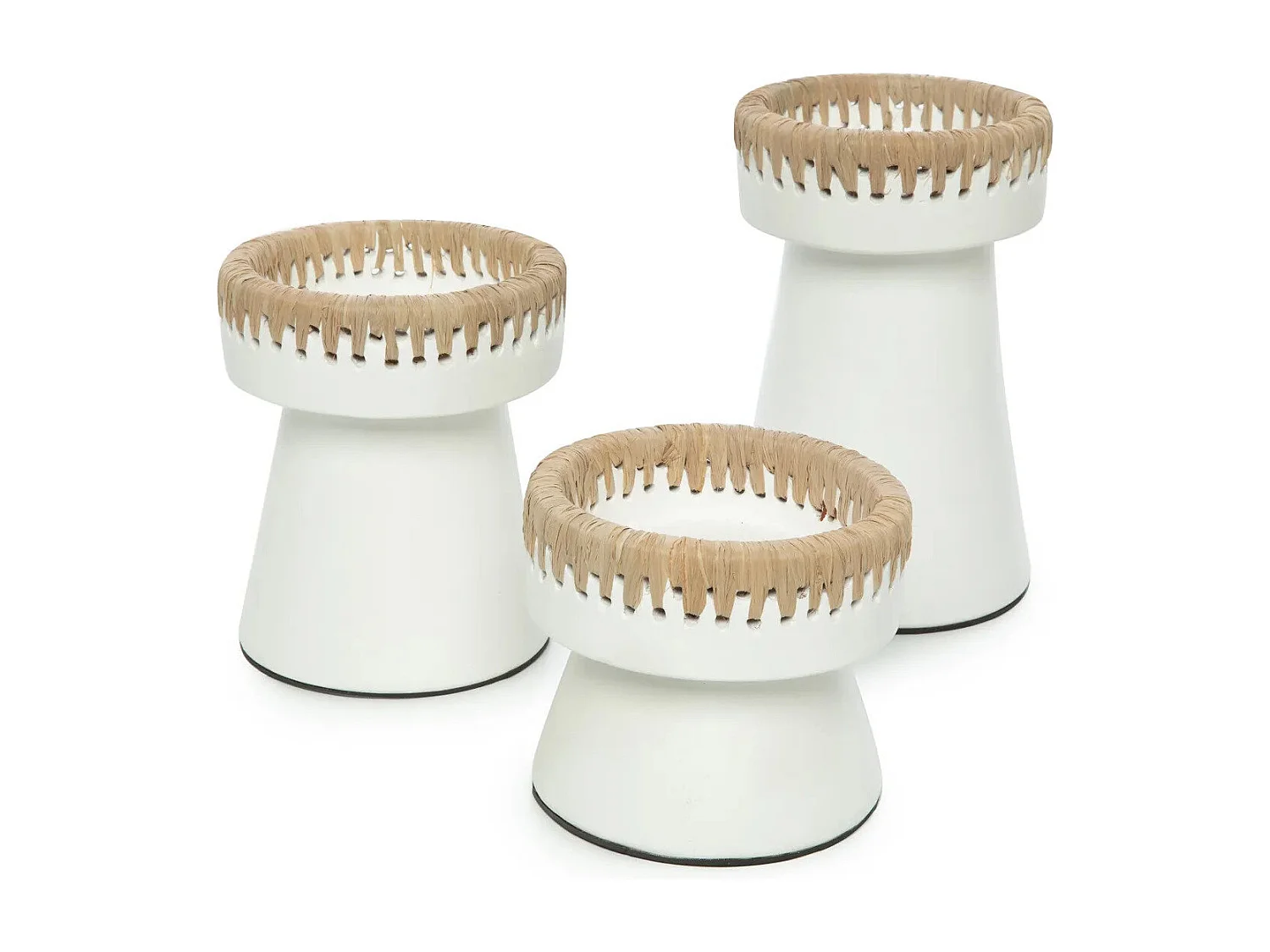 Il Portacandele Pretty - Bianco Naturale - L