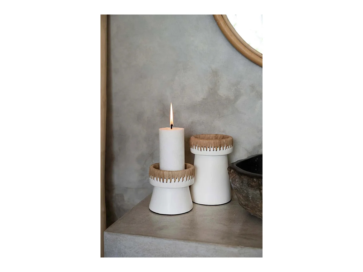 Le Bougeoir Pretty - Blanc Naturel - L