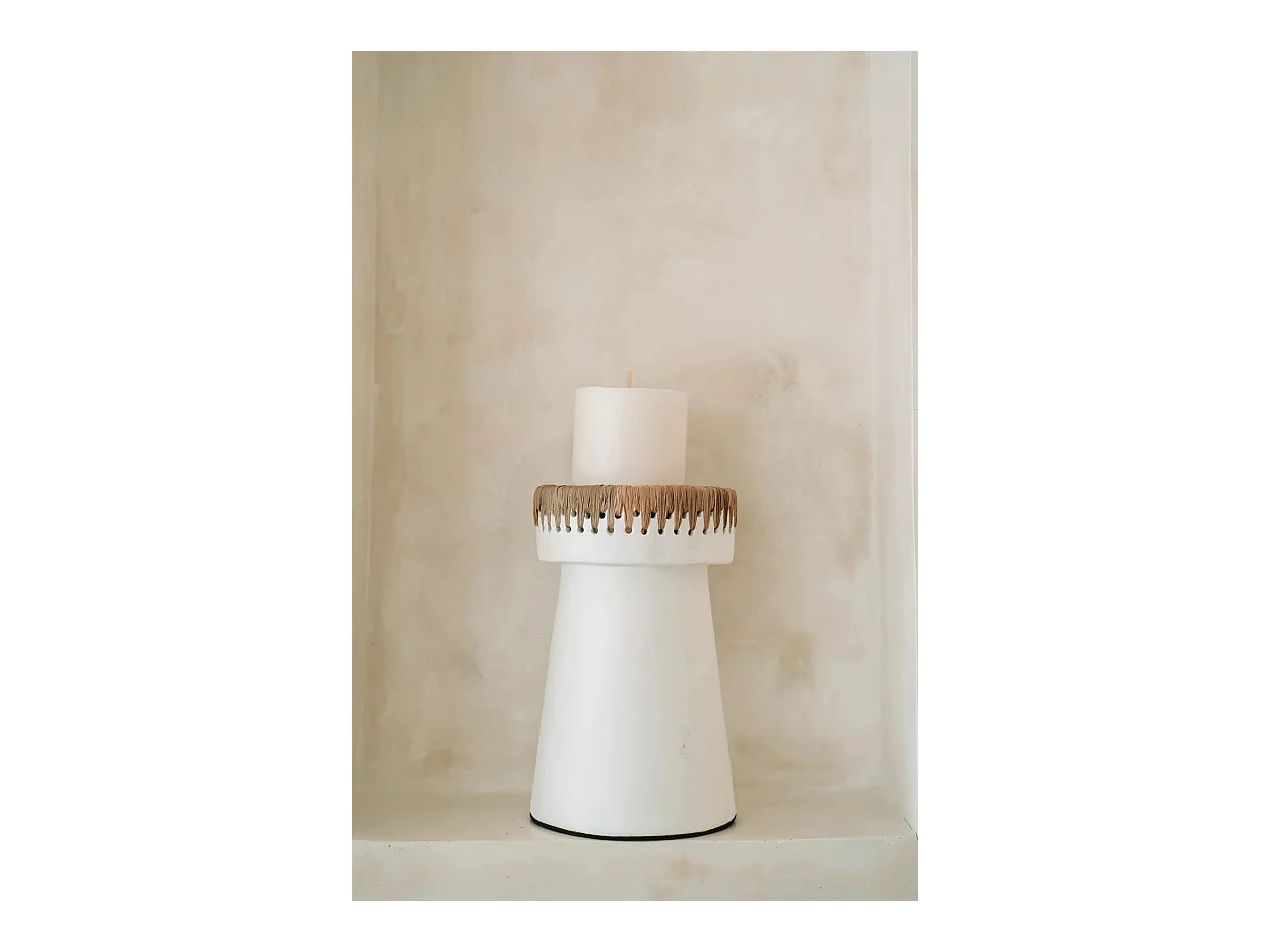 Le Bougeoir Pretty - Blanc Naturel - L