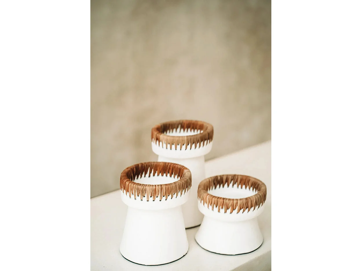Le Bougeoir Pretty - Blanc Naturel - M
