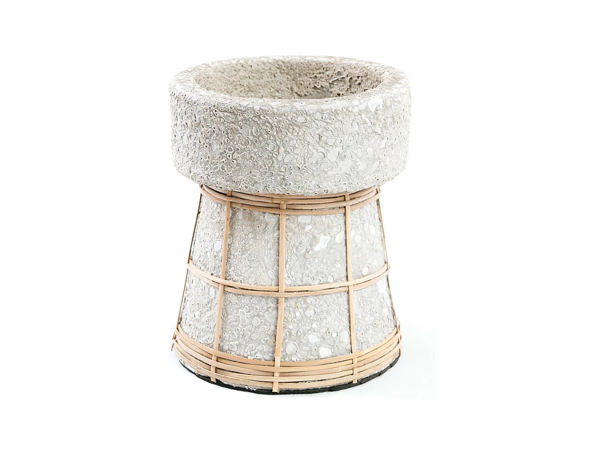 Le Bougeoir Serene - Béton Gris Naturel - M