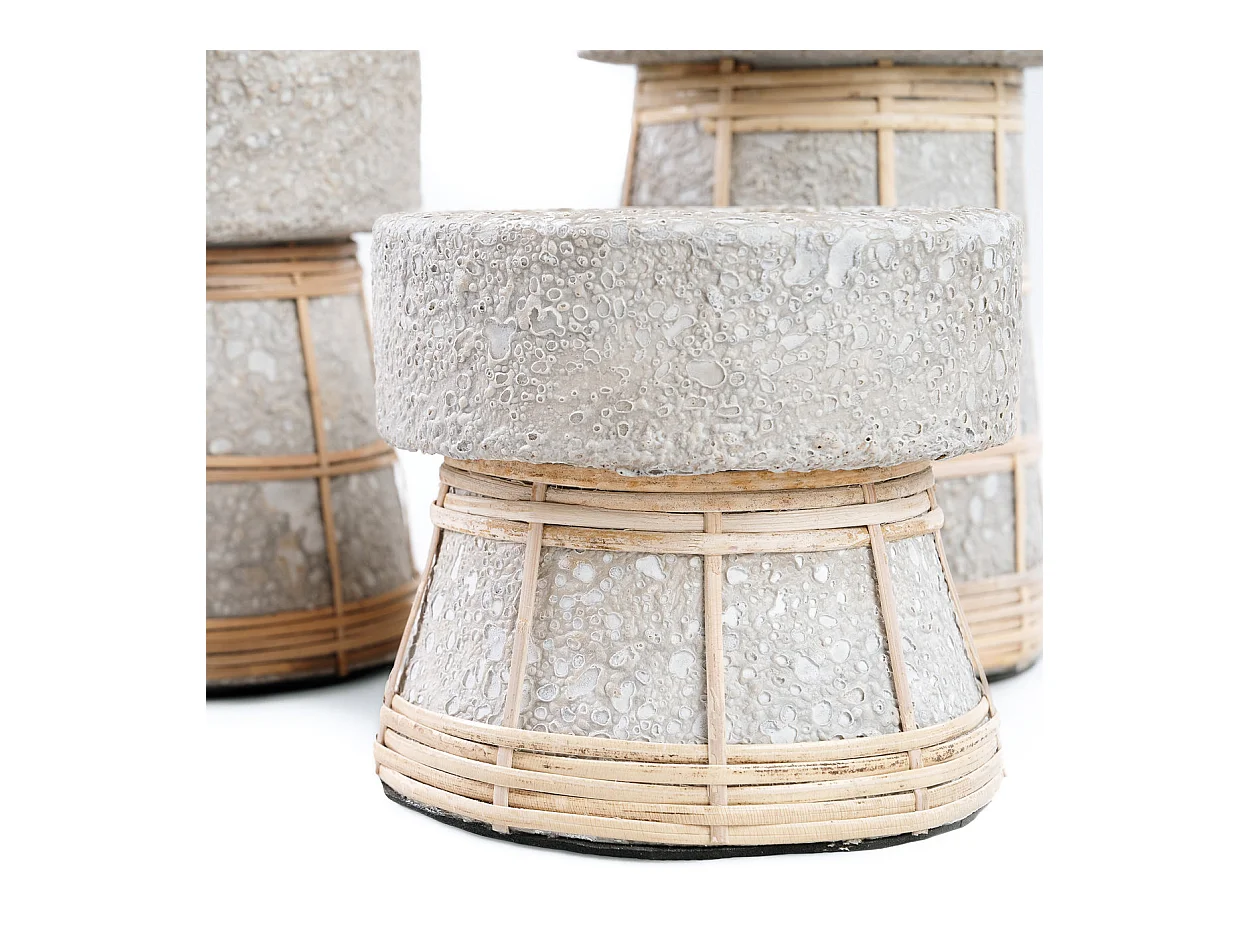 De Serene Kaarsenhouder - Betongrijs Naturel - M