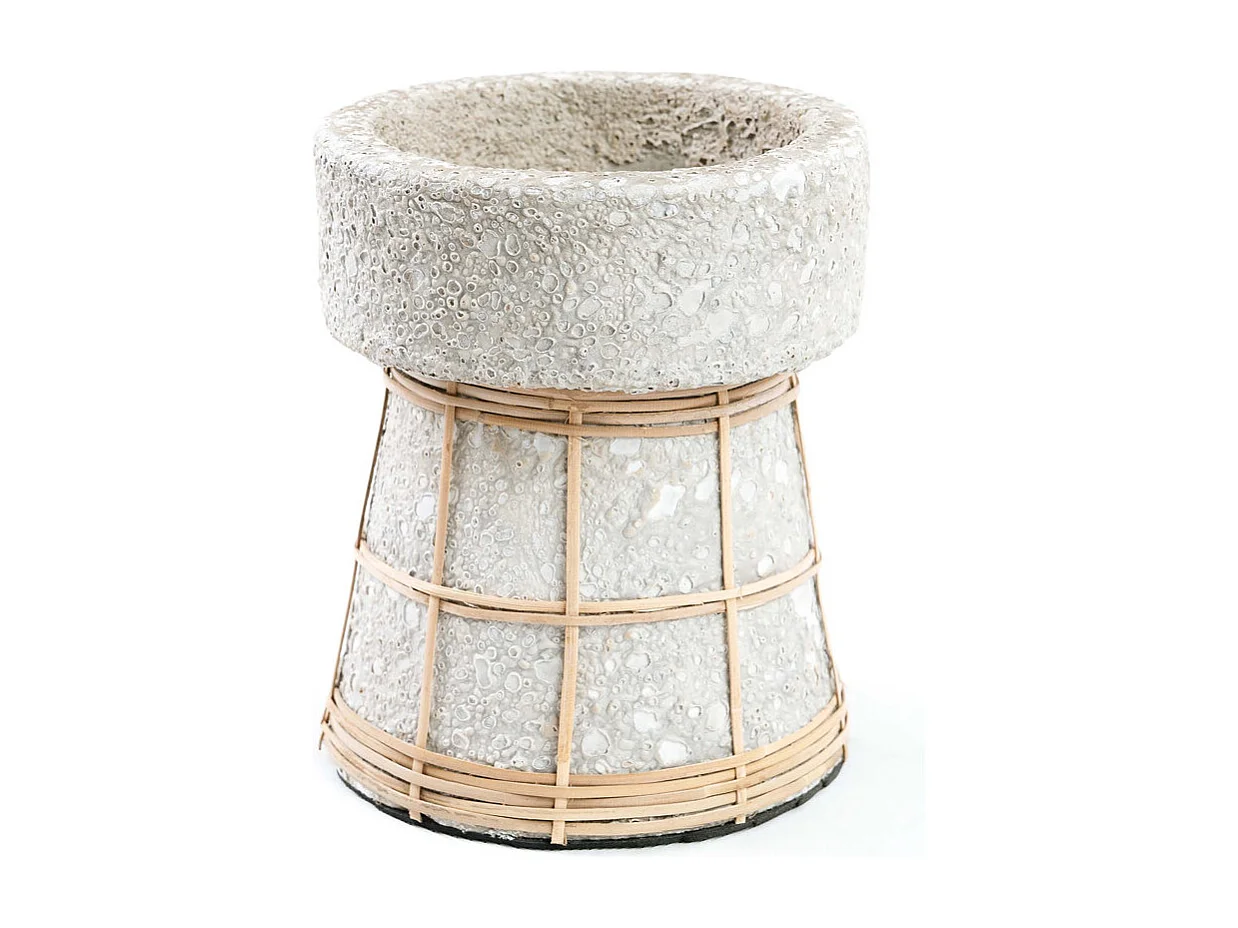 Le Bougeoir Serene - Béton Gris Naturel - M