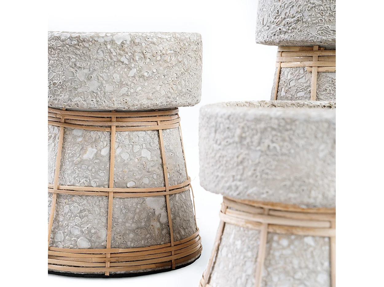 Le Bougeoir Serene - Béton Gris Naturel - M