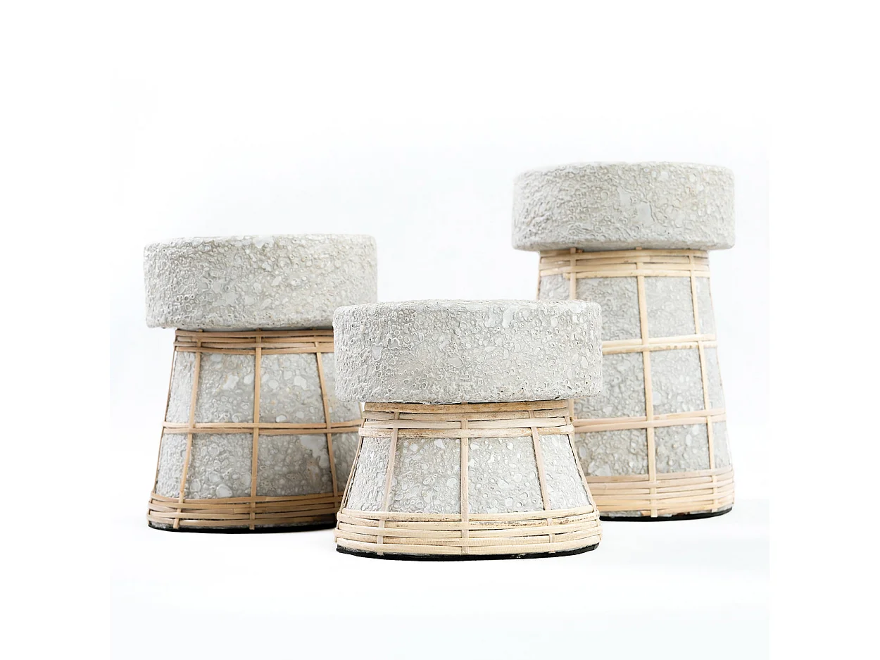 Der Serene Kerzenhalter - Betongrau Natur - L