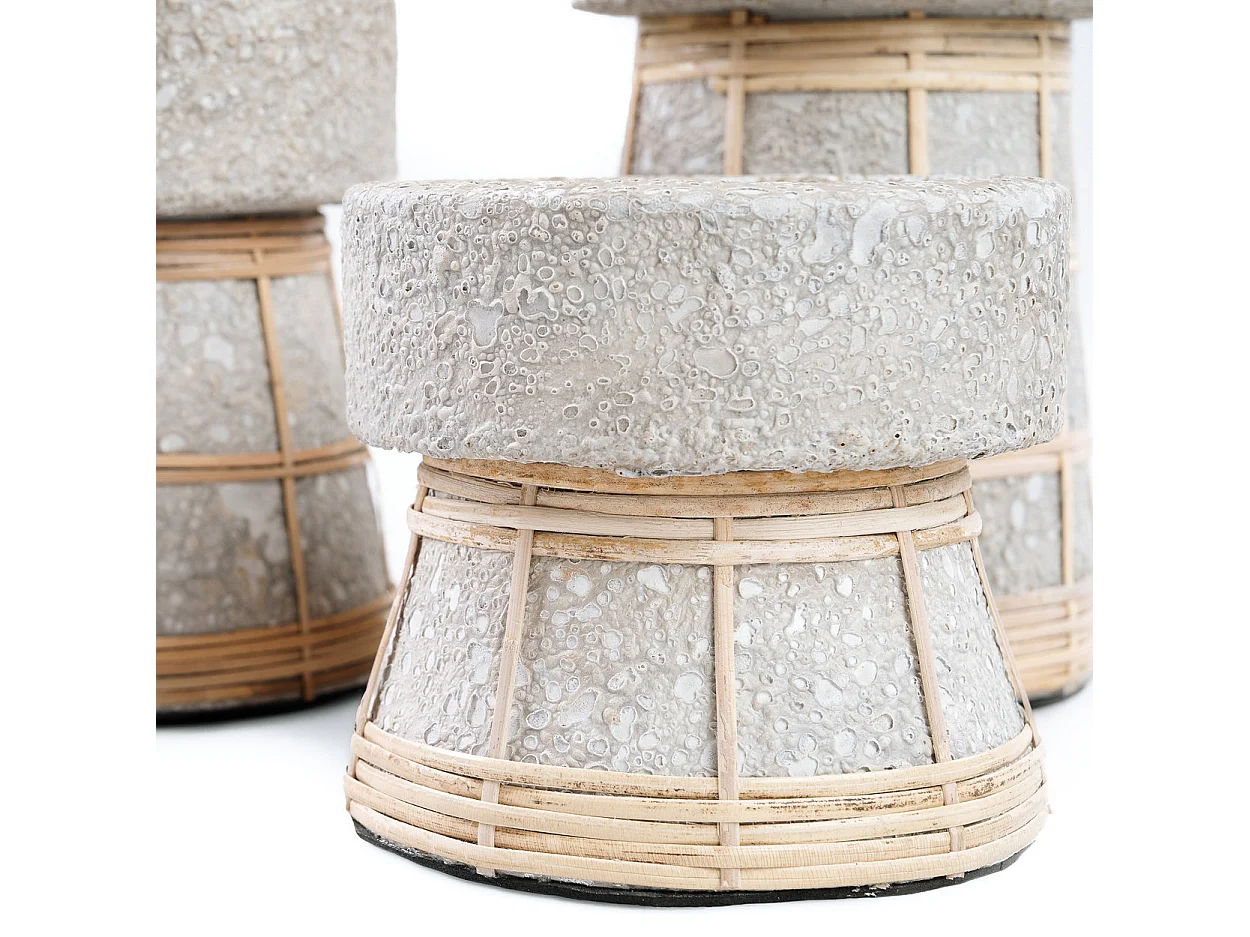 Le Bougeoir Serene - Béton Gris Naturel - L