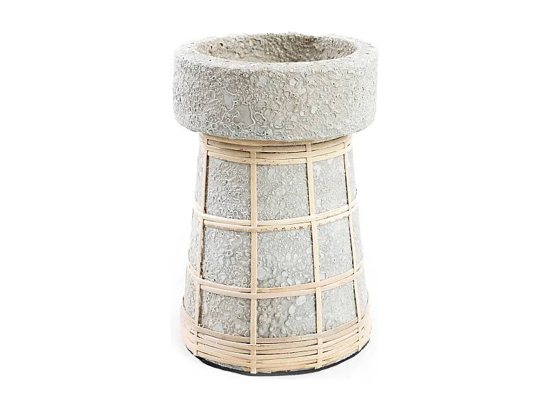 Il Portacandele Serene - Grigio Cemento Naturale - L