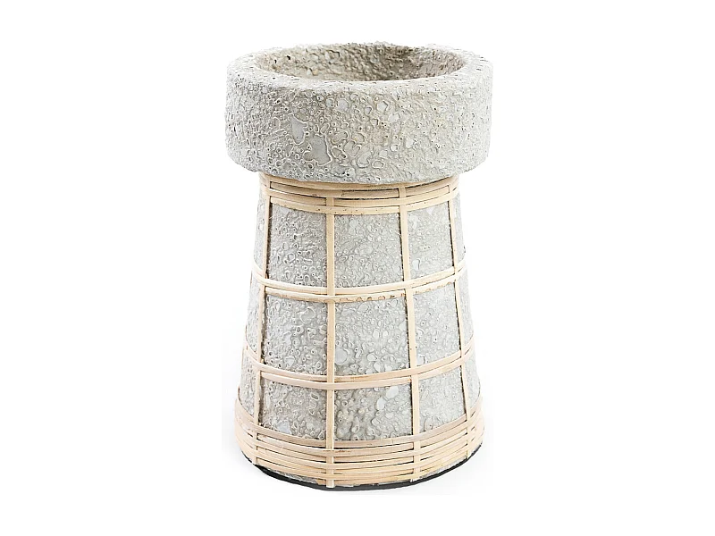 Le Bougeoir Serene - Béton Gris Naturel - L