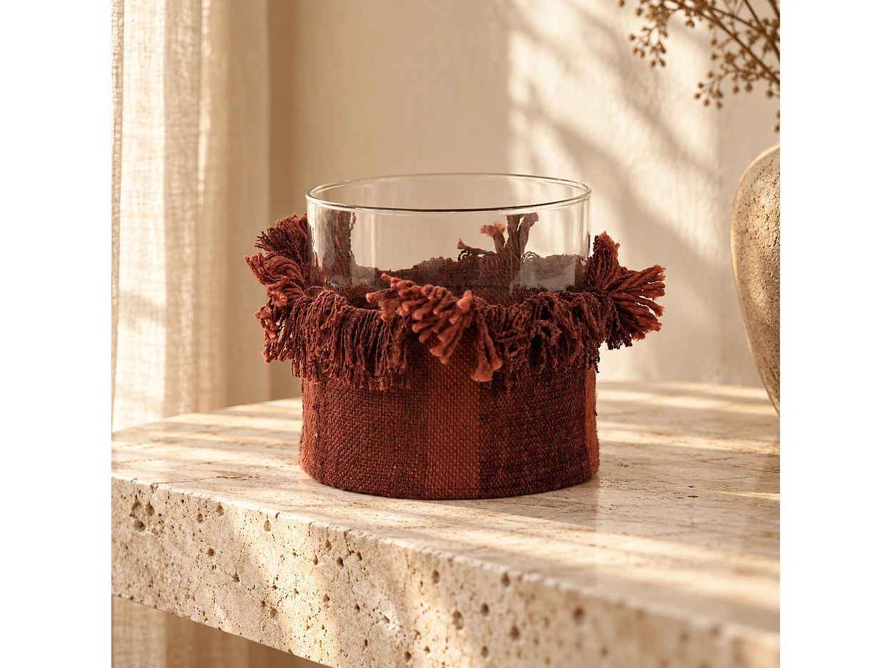 Le Oh My Gee Porte-Bougie - Velours Bordeaux - XL