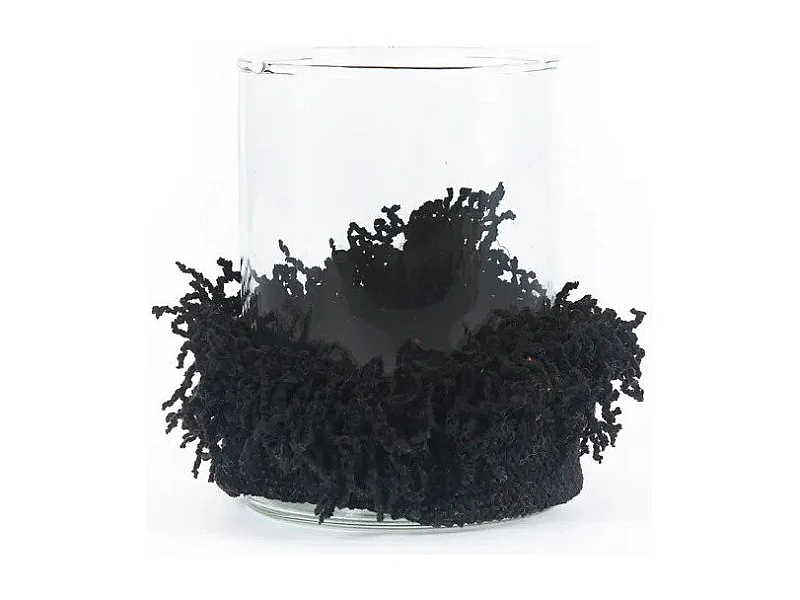 De Oh My Gee Kaarsenhouder - Zwart Velvet - M