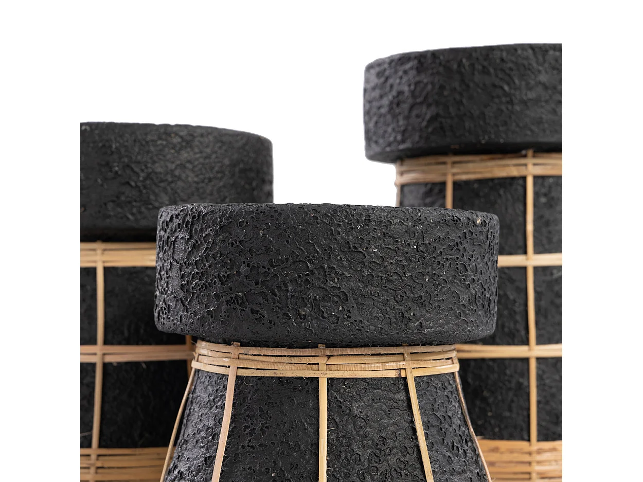 Le Bougeoir Serene - Noir Naturel - L