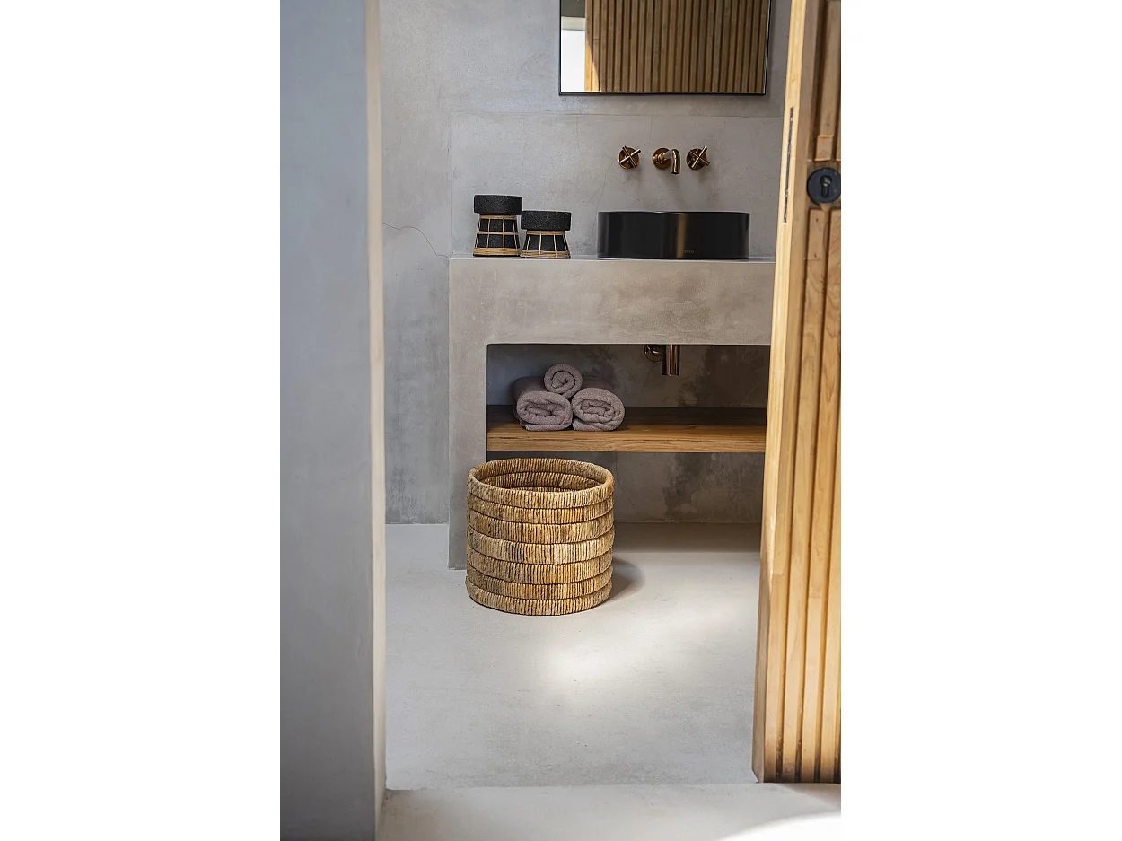 De Serene Kaarsenhouder - Zwart Naturel - M