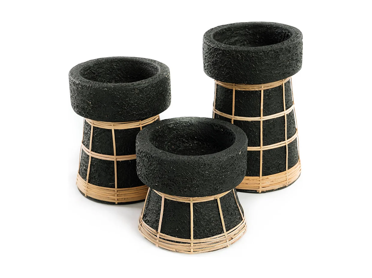 Le Bougeoir Serene - Noir Naturel - S