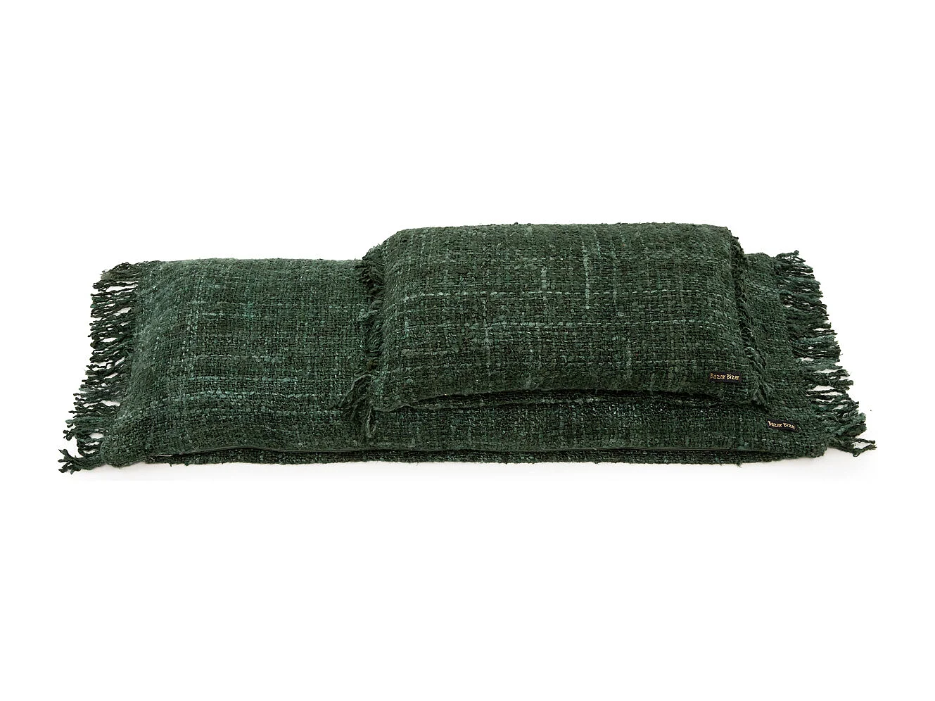 Fodera per cuscino Oh My Gee - Verde Foresta - 35x100