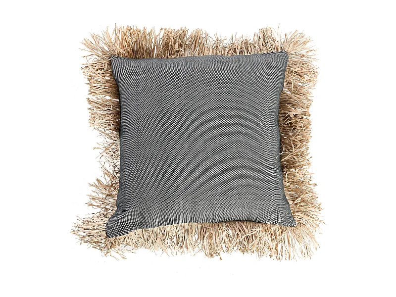 La Funda de Cojín Cotton Bonita - Negro Natural - 60x60