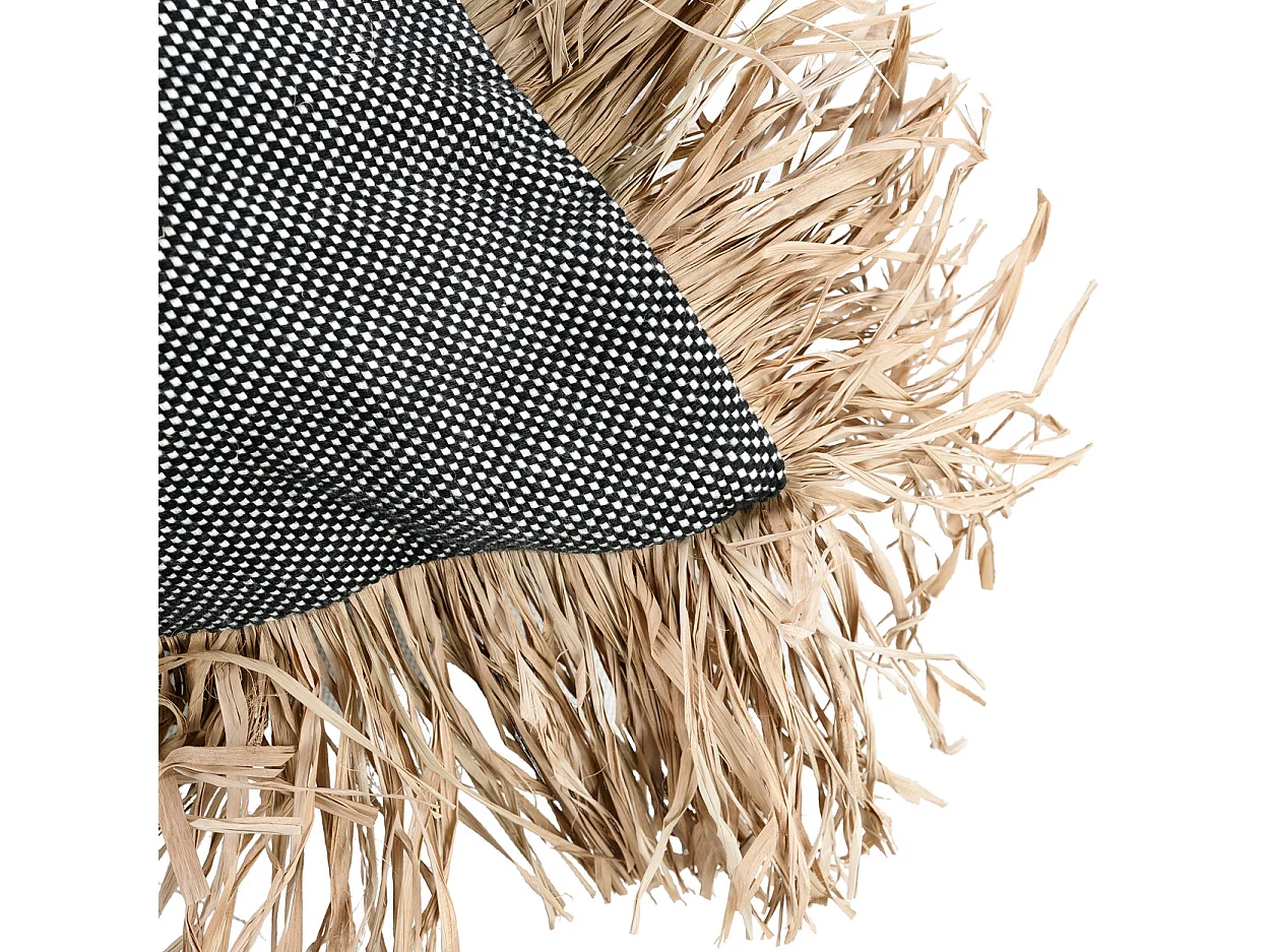 Housse De Coussin Cotton Bonita - Noir Naturel - 60x60