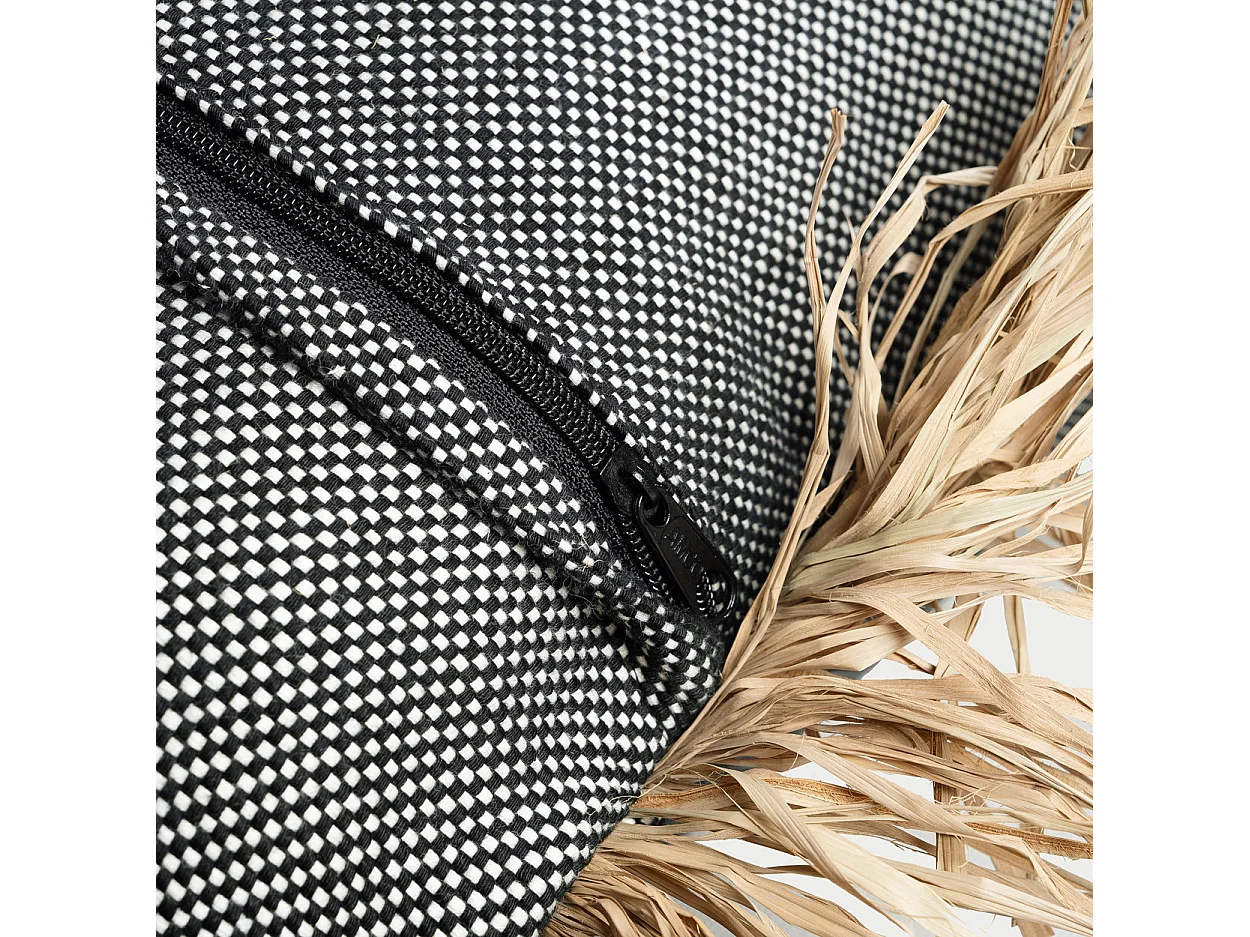 Housse De Coussin Cotton Bonita - Noir Naturel - 60x60