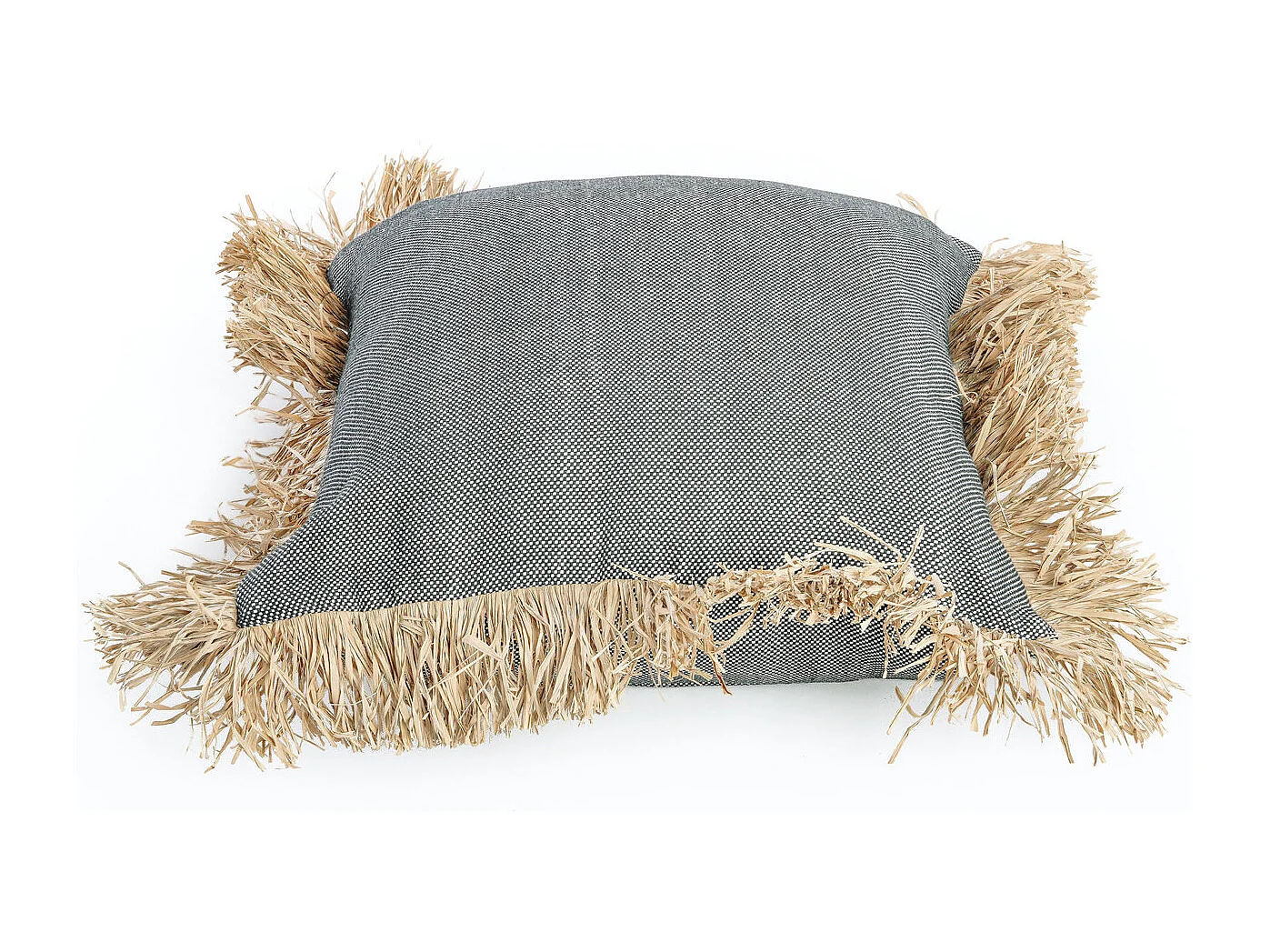 La Funda De Cojín Cotton Bonita - Negro Natural - 60x60