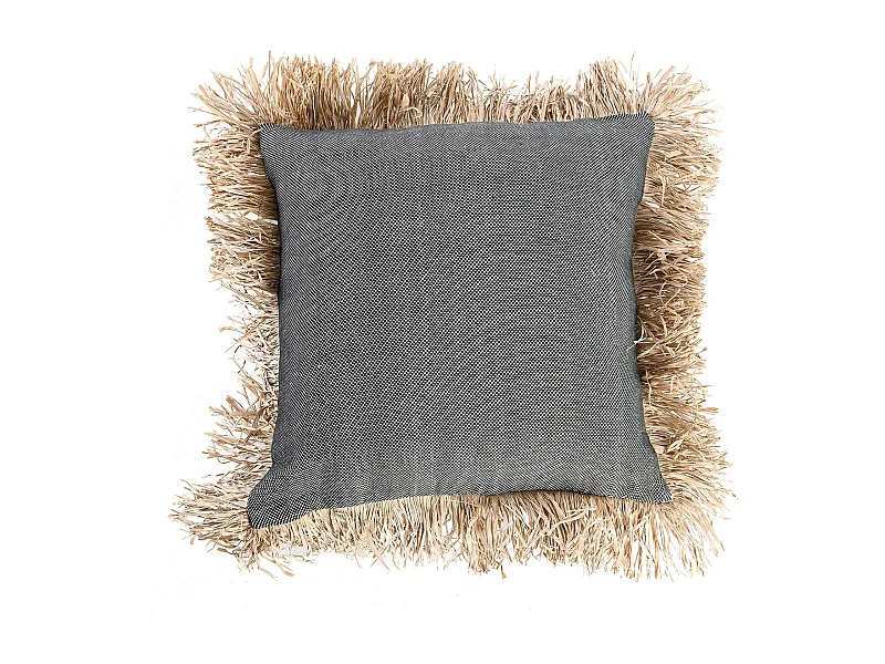 La Funda De Cojín Cotton Bonita - Negro Natural - 60x60